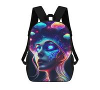 sinyumoney 3D Printed Mushroom Dreamscape -3 School Backpack With Big Pockets for Kids Children's Backpacks Boy Girl Book Bags Kids School Bag 17inch