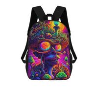 sinyumoney 3D Printed Mushroom Dreamscape Children's School Backpack for Kids High Capacity Travel Rucksacks Fashion Book Bags Kids School Bag Back Pack 17inch