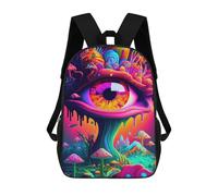 sinyumoney 3D Printed Mushroom Landscape School Backpack With Big Pockets for Kids Children's Backpacks Boy Girl Book Bags Kids School Bag 17inch
