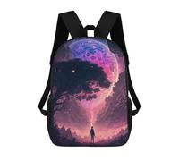 sinyumoney 3D Printed Mystical Cosmic Journey -1 Children's School Backpack for Kids High Capacity Travel Rucksacks Fashion Book Bags Kids School Bag Back Pack 17inch