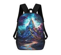 sinyumoney 3D Printed Mystical Mountain Peak School Backpack Book 17inch Bags Fashion Backpacks Large Capacity Backpack Children Travel Rucksacks