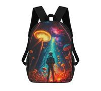sinyumoney 3D Printed Mystical Mushroom Forest School Backpack With Big Pockets for Kids Children's Backpacks Boy Girl Book Bags Kids School Bag 17inch