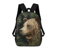sinyumoney 3D Printed Nature's Majesty Bear in Pine Forest School Backpack Book 17inch Bags Fashion Backpacks Large Capacity Backpack Children Travel Rucksacks