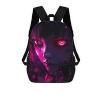 sinyumoney 3D Printed Neon Portrait-2 School Bag Boys Girls Children's 17inch Backpack School Backpack Casual Fashion Backpack for in School Or Travel