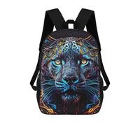 sinyumoney 3D Printed Neon Tiger Portrait -1 School Backpack With Big Pockets for Kids, Children's Backpacks Book Bags Kids School Bag 17inch