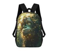 sinyumoney 3D Printed Orangutan in The Jungle School Backpack for Kids Children's 17inch Backpacks Boy Girl Book Bags Kids School Bag