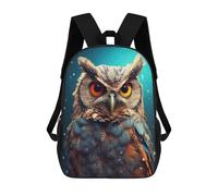 sinyumoney 3D Printed Owl in Snowy Night Children's School Backpack for Kids High Capacity Travel Rucksacks Fashion Book Bags Kids School Bag Back Pack 17inch