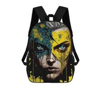 sinyumoney 3D Printed Painted Eyes Artistic Fusion School Backpack With Big Pockets for Kids, Children's Backpacks Book Bags Kids School Bag 17inch