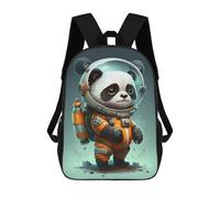 sinyumoney 3D Printed Panda Astronaut Space Suit-6 School Backpack for Kids Children's 17inch Backpacks Boy Girl Book Bags Kids School Bag