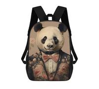 sinyumoney 3D Printed Panda Funny Animal School Bag Boys Girls Children's 17inch Backpack School Backpack Casual Fashion Backpack for in School Or Travel