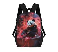 sinyumoney 3D Printed Panda in A Bubble Bath School Backpack With Big Pockets for Kids Children's Backpacks Boy Girl Book Bags Kids School Bag 17inch