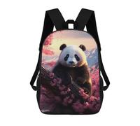 sinyumoney 3D Printed Panda in Cherry Blossom Tree School Backpack for Kids Children's 17inch Backpacks Boy Girl Book Bags Kids School Bag
