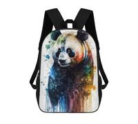 sinyumoney 3D Printed Panda in Watercolor Children Backpacks Kids Cute School Backpack Outdoor Casual Daypack for Boys Middle School Students 17inch