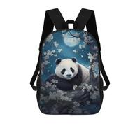 sinyumoney 3D Printed Panda Moonlit Dream School Backpack With Big Pockets for Kids, Children's Backpacks Book Bags Kids School Bag 17inch