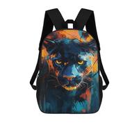 sinyumoney 3D Printed Panther Abstract Art Print School Backpack for Kids Children's 17inch Backpacks Boy Girl Book Bags Kids School Bag