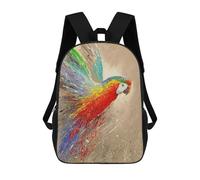 sinyumoney 3D Printed Parrot Flies Children Backpacks Kids Cute School Backpack Outdoor Casual Daypack for Boys Middle School Students 17inch
