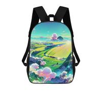 sinyumoney 3D Printed Pastoral Dreamscape -2 Children's School Backpack for Kids High Capacity Travel Rucksacks Fashion Book Bags Kids School Bag Back Pack 17inch