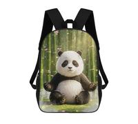 sinyumoney 3D Printed Peaceful Panda Meditation School Bag Boys Girls Children's 17inch Backpack School Backpack Casual Fashion Backpack for in School Or Travel