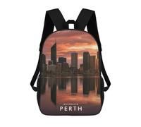 sinyumoney 3D Printed Perth Australia Children's 17inch School Backpack for Kids High Capacity Travel Rucksacks Fashion Book Bags Kids School Bag