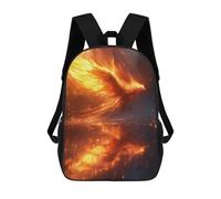 sinyumoney 3D Printed Phoenix Bird Flying School Bag Boys Girls Children's 17inch Backpack School Backpack Casual Fashion Backpack for in School Or Travel