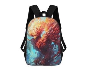 sinyumoney 3D Printed Phoenix Rise Mythical Artwork -1 Children's School Backpack for Kids High Capacity Travel Rucksacks Fashion Book Bags Kids School Bag Back Pack 17inch