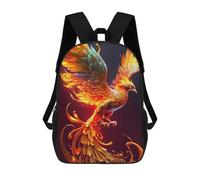 sinyumoney 3D Printed Phoenix Rising Art Print Children's 17inch School Backpack for Kids High Capacity Travel Rucksacks Fashion Book Bags Kids School Bag