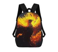 sinyumoney 3D Printed Phoenix Rising Artwork -6 School Backpack With Big Pockets for Kids Children's Backpacks Boy Girl Book Bags Kids School Bag 17inch