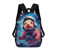 sinyumoney 3D Printed Pig Astronaut in Space School Backpack for Kids Children's 17inch Backpacks Boy Girl Book Bags Kids School Bag