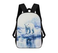 sinyumoney 3D Printed Polar Bear on Ice School Book Bags Fashion Kids Large Capacity Backpack Children School Bag Travel Rucksacks 17inch