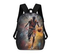 sinyumoney 3D Printed Powerful Basketball Player School Backpack for Kids Children's 17inch Backpacks Boy Girl Book Bags Kids School Bag