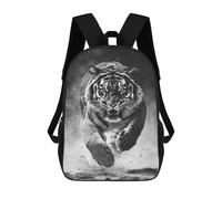 sinyumoney 3D Printed Powerful Tiger Running School Backpack With Big Pockets for Kids Children's Backpacks Boy Girl Book Bags Kids School Bag 17inch