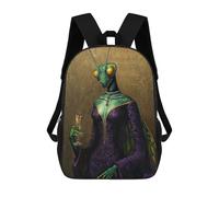 sinyumoney 3D Printed Praying Mantis Lady School Book Bags Fashion Kids Large Capacity Backpack Children School Bag Travel Rucksacks 17inch