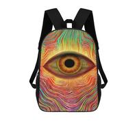 sinyumoney 3D Printed Psychedelic Eye Art Print-4 School Backpack Book 17inch Bags Fashion Backpacks Large Capacity Backpack Children Travel Rucksacks