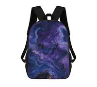 sinyumoney 3D Printed Purple Butterfly Art Print Children's School Backpack for Kids High Capacity Travel Rucksacks Fashion Book Bags Kids School Bag Back Pack 17inch