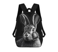 sinyumoney 3D Printed Rabbit Bunny Children School Backpack Fashion Rucksack Casual Travel 17inch Backpacks Large Capacity Daypack for Boys Girls
