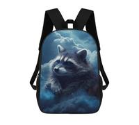 sinyumoney 3D Printed Raccoon in Clouds Children's School Backpack for Kids High Capacity Travel Rucksacks Fashion Book Bags Kids School Bag Back Pack 17inch