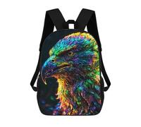 sinyumoney 3D Printed Radiant Eagle School Bag Boys Girls Children's 17inch Backpack School Backpack Casual Fashion Backpack for in School Or Travel