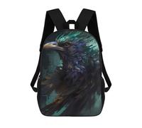 sinyumoney 3D Printed Raven Mythical Children Backpacks Kids Cute School Backpack Outdoor Casual Daypack for Boys Middle School Students 17inch