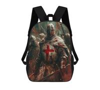 sinyumoney 3D Printed Ready to Fight Children's 17inch School Backpack for Kids High Capacity Travel Rucksacks Fashion Book Bags Kids School Bag