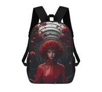 sinyumoney 3D Printed Red Dreamscape Children's School Backpack for Kids High Capacity Travel Rucksacks Fashion Book Bags Kids School Bag Back Pack 17inch