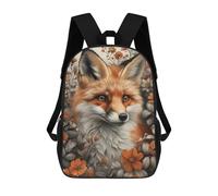 sinyumoney 3D Printed Red Fox in Spring Forest School Backpack With Big Pockets for Kids Children's Backpacks Boy Girl Book Bags Kids School Bag 17inch