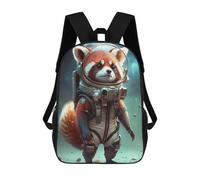 sinyumoney 3D Printed Red Panda Astronaut in Space -1 School Bags Kids Backpacks Casual Fashion Backpacks Book Bags for Boys Elementary And Middle School Students 17inch