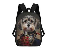 sinyumoney 3D Printed Regal Canine Portrait Children Backpacks Kids Cute School Backpack Outdoor Casual Daypack for Boys Middle School Students 17inch