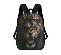 sinyumoney 3D Printed Royal Lion King Art Print School Backpack With Big Pockets for Kids, Children's Backpacks Book Bags Kids School Bag 17inch