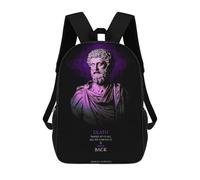 sinyumoney 3D Printed Royal Marcus Aurelius Quote School Bag Boys Girls Children's School Backpack Casual Fashion Backpack for in School Or Travel 17inch