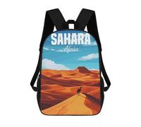 sinyumoney 3D Printed Sahara Africa Desert Children Backpacks Kids Cute School Backpack Outdoor Casual Daypack for Boys Middle School Students 17inch
