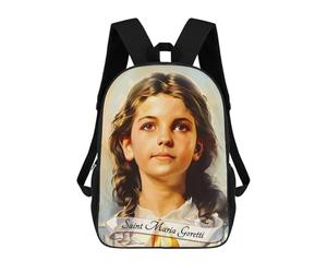 sinyumoney 3D Printed Saint Maria Goretti School Backpack for Kids Children's 17inch Backpacks Boy Girl Book Bags Kids School Bag