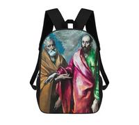 sinyumoney 3D Printed Saint Peter And Saint Paul School Backpack for Kids Children's 17inch Backpacks Boy Girl Book Bags Kids School Bag