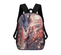 sinyumoney 3D Printed Sakura Anime Girl Dragon School Bag Boys Girls Children's 17inch Backpack School Backpack Casual Fashion Backpack for in School Or Travel