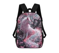 sinyumoney 3D Printed Sakura Kitsune Children's 17inch School Backpack for Kids High Capacity Travel Rucksacks Fashion Book Bags Kids School Bag